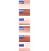 Mitchell Proffitt American Flag (6 Pack) 1.75" x 1" Vinyl Transfer Sticker