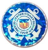 Mitchell Proffitt US Coast Guard Crest Logo Reflective Domed Decal