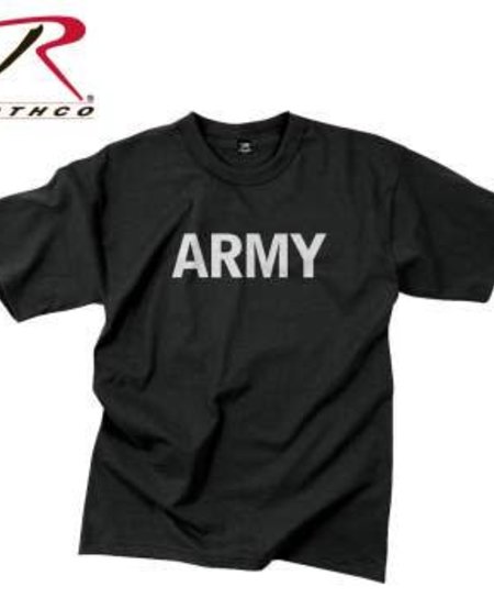 Army Black Physical Training T-Shirt - Reflective Grey