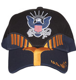 US Navy Black/Navy Embroidered Ball Cap