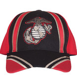 Marines-Recon Red/Black Embroidered Ball Cap
