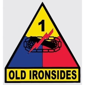 Mitchell Proffitt 1st Armored Division 'Old Ironsides' Window Decal 3.5 x 3.75