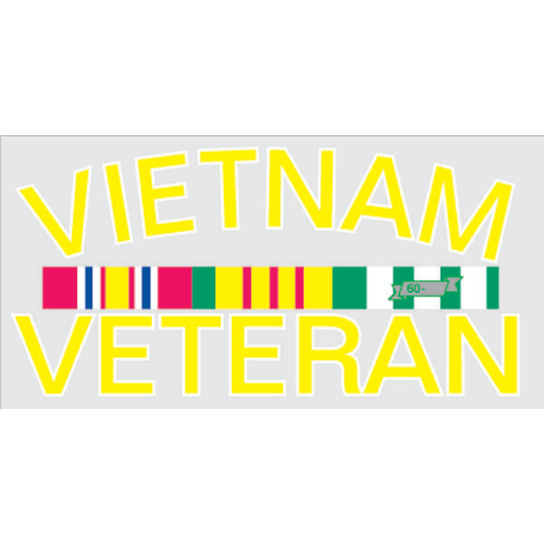 Download Vietnam Veteran with Campaign Ribbons Decal - Gear Up Surplus