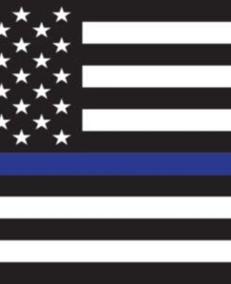 American Flag Thin Blue Line Window Decal