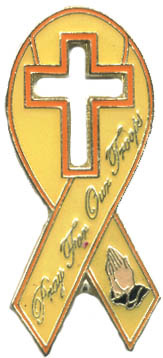 Pray For Our Troops Ribbon Lapel Pin