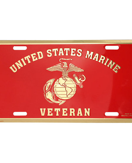 U.S. Marines Veteran License Plate