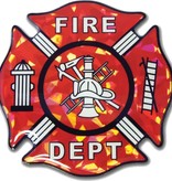 Mitchell Proffitt Fire Fighter Logo Reflective Domed Decal