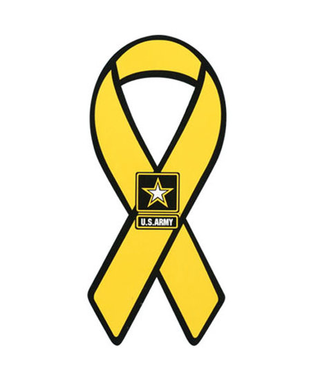 Army Star on Yellow Ribbon Magnet