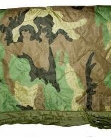 Military Issued Woodland Camo Poncho Liner - NEW