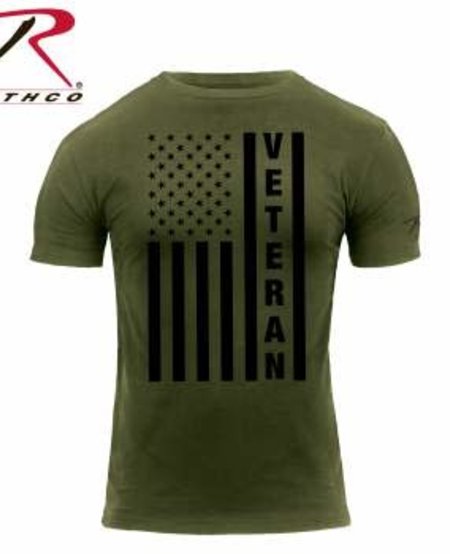 Veteran Flag Olive Drab T-Shirt