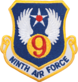 Military 9th Air Force Shield Patch