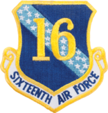 Military 16th Air Force Shield Patch