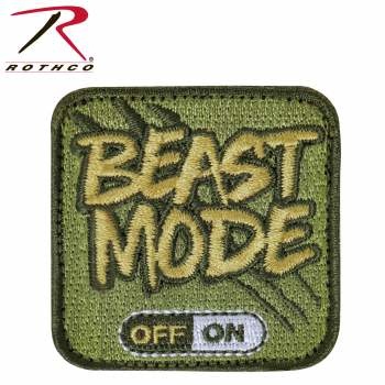 Rothco Beast Mode Morale Patch with Hook Back
