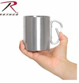 Rothco Insulated Stainless Steel Portable Camping Mug w/Carabiner Handle - 15 OZ
