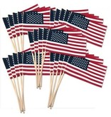 4" x 6" American Wood Stick Flags