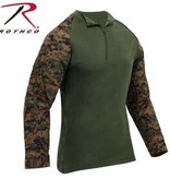Rothco 1/4 Zip Tactical Airsoft Black Combat Shirt
