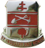 No Shine Insignia 317th Engineer Batallion Unit Crest (By Industry and Honor)