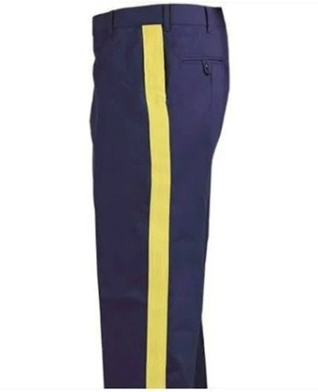 Army Dress Blue Pants with Yellow Stripe - ISSUED - USED