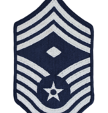 Military US Air Force Blue and Silver Chevron Patch