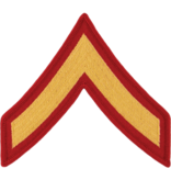 Military US Marines Gold/Red Chevron Patch (Pair)