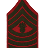 Military US Marines Green/Red Chevron Patch