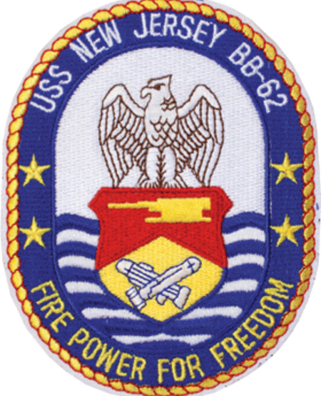 USS New Jersey BB 62 - 4 3/4"