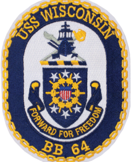 USS Wisconsin BB 64 - 4 3/4"
