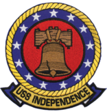 Military USS Independence Oval Patch - 4 3/4"