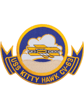 Military USS Kitty Hawk CV-63 Oval Patch - 5 1/2"