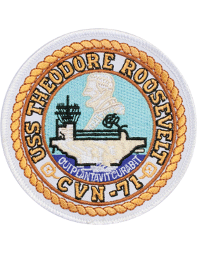 Military USS Theodore Roosevelt Oval Patch - 4"
