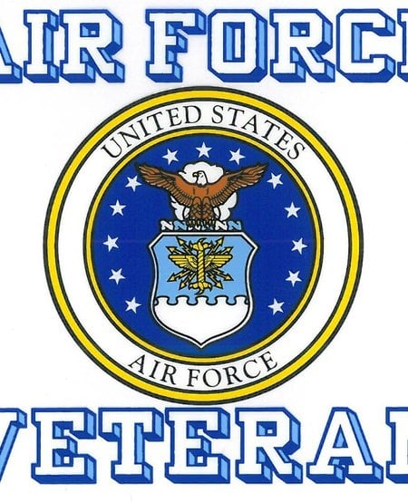 Air Force Veteran w/ Crest Window Decal