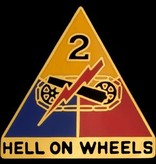 Military 2nd Armored Division Unit Crest (Hell on Wheels)