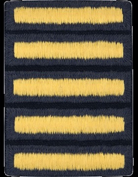Military Army Overseas Bars Gold on Blue (Individual)
