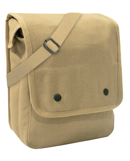 Khaki Canvas Map Case Shoulder Bag