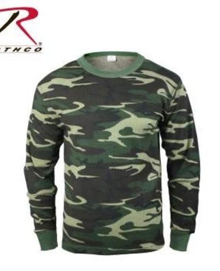 Woodland Camo Thermal Underwear Knit Top