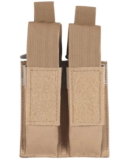 Dual Pistol Quick Deploy Coyote Brown Mag Pouch