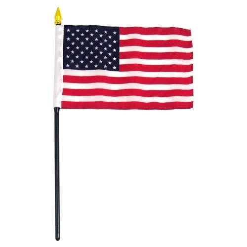 Military 4" x 6" American Stick Flag