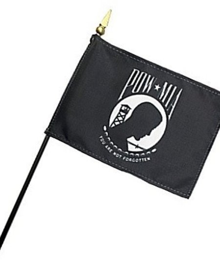 4" x 6" POW MIA Stick Flag