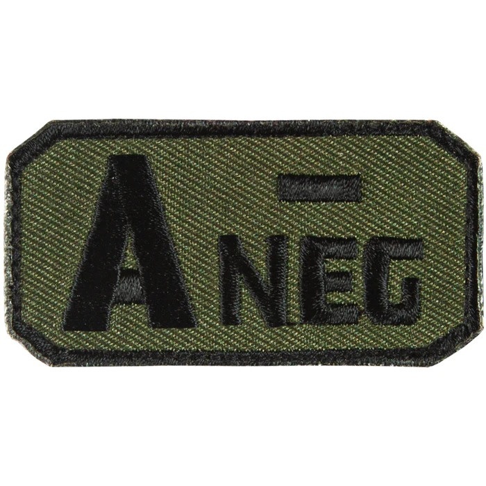 Fox Outdoor Products Olive Drab A Negative Blood Type Patch