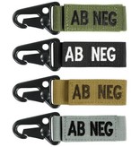 VooDoo Tactical Black AB Negative Blood Type Keychain