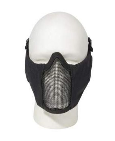 Black Steel Half Face mask with Ear Guard