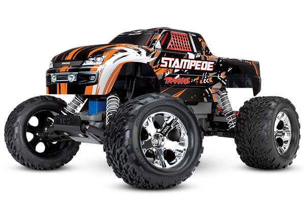 Traxxas 36054-1 -ORNG Stampede®: 1/10 Scale Monster Truck. Ready-to-Race® with TQ 2.4GHz radio system and XL-5 ESC (fwd/rev). Includes: 7-Cell NiMH 3000mAh Traxxas® battery