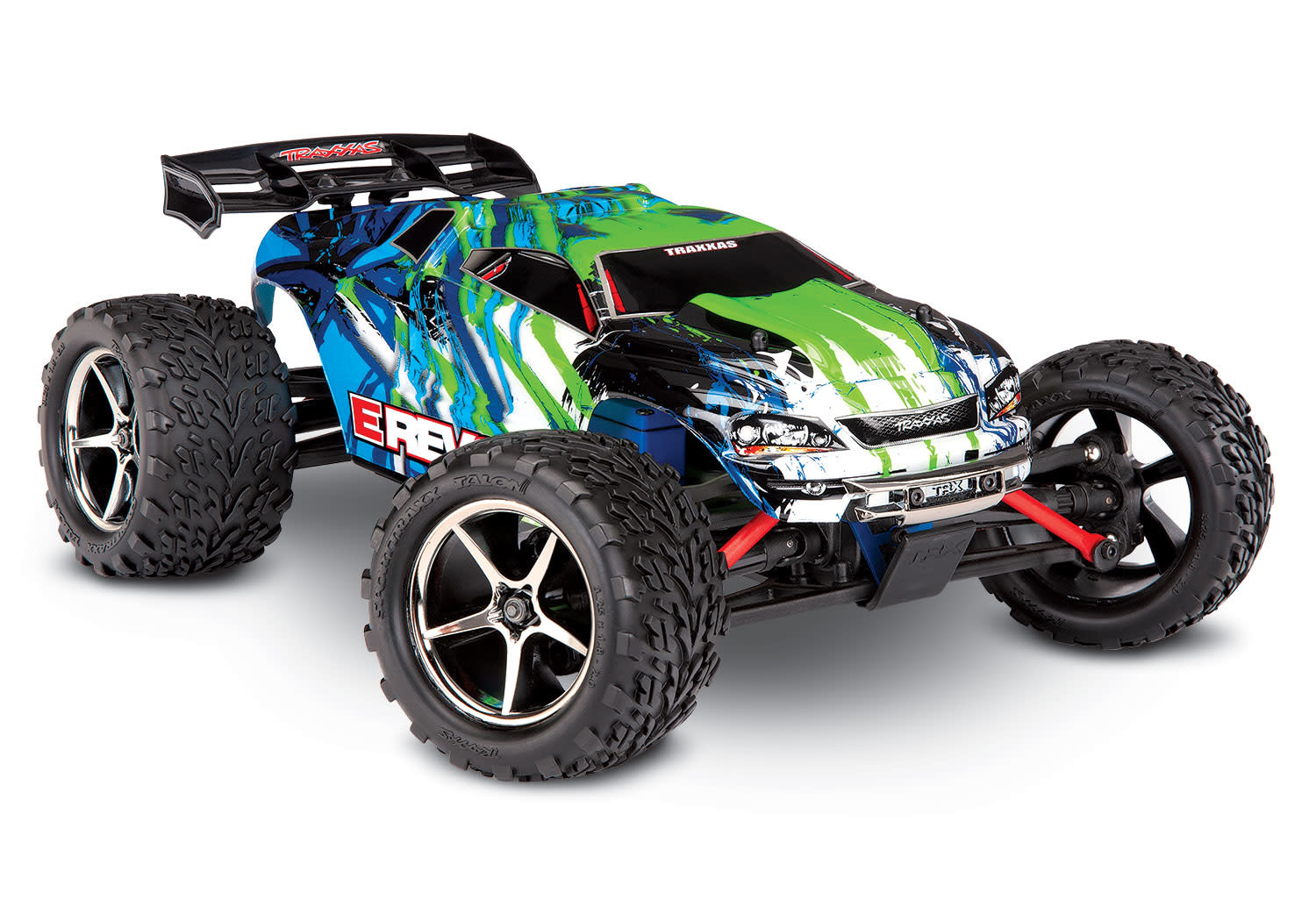Traxxas 71054-1-GRN E-Revo®: 1/16 Scale 4WD Electric Racing Monster Truck. Ready-To-Race® with TQ 2.4GHz radio system, Titan® 550 motor and XL-2.5 ESC. Includes: 6-Cell NiMH 1200mAh Traxxas® battery