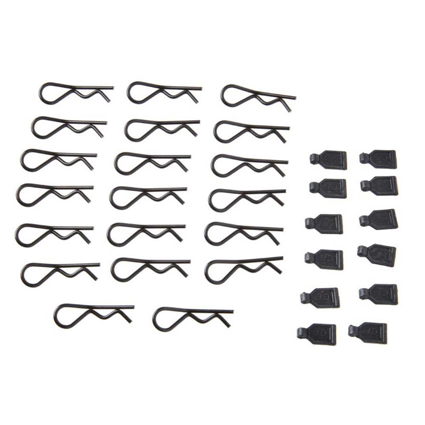 Duratrax 1/8 Body Clips (20)/Rubber Pull Tabs (12)