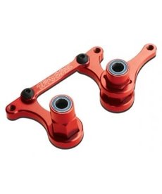 Traxxas Steering bellcranks, drag link (red-anodized 6061-T6 aluminum)/ 5x8mm ball bearings (4)/ hardware (assembled)