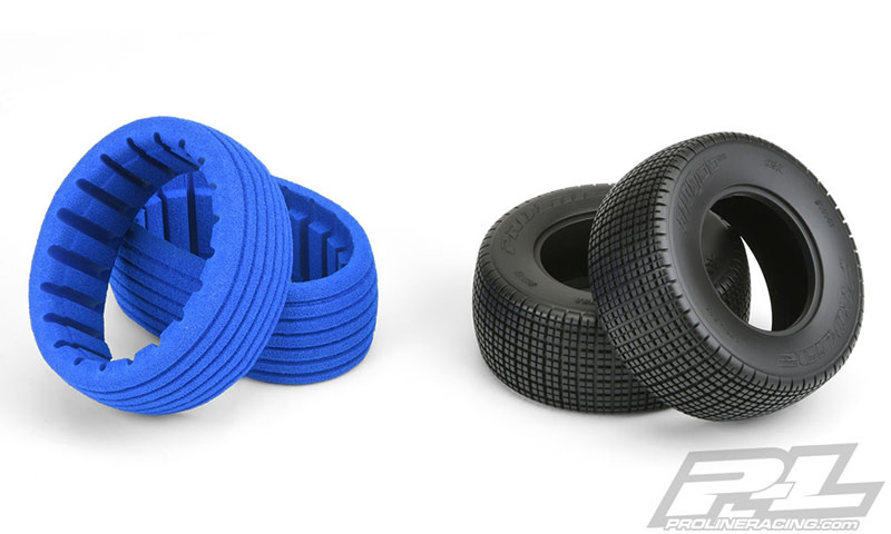 Proline Racing Fr, R Slide Job SC 2.2/3.0 M2 Dirt Oval Mod tires (2)