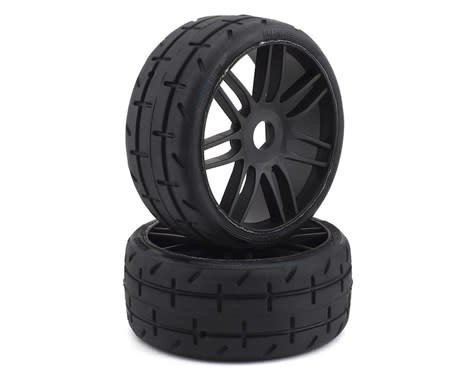 GRP Tyres GTX01-S5 GRP GT - TO1 Revo Belted Pre-Mounted 1/8 Buggy Tires (Black) (2) (S5)