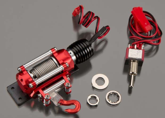 INT Realistic Power Winch Red 1/10 Rock Crawler