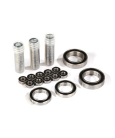 Traxxas Ball bearing set, TRX-4 Traxx, black rubber sealed, stainless (contains 5x11x4 (40), 20x32x7 (2), & 17x26x5 (2) bearings/ 5x11x.5mm PTFE-coated washers (40)) (for 1 pair of front or rear tracks)