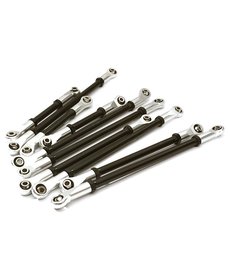 Integy C28195SILVER Alloy Machined Steering & Suspension Linkage Set(10) for 1/10 TRX-4 (12.8-in WB)